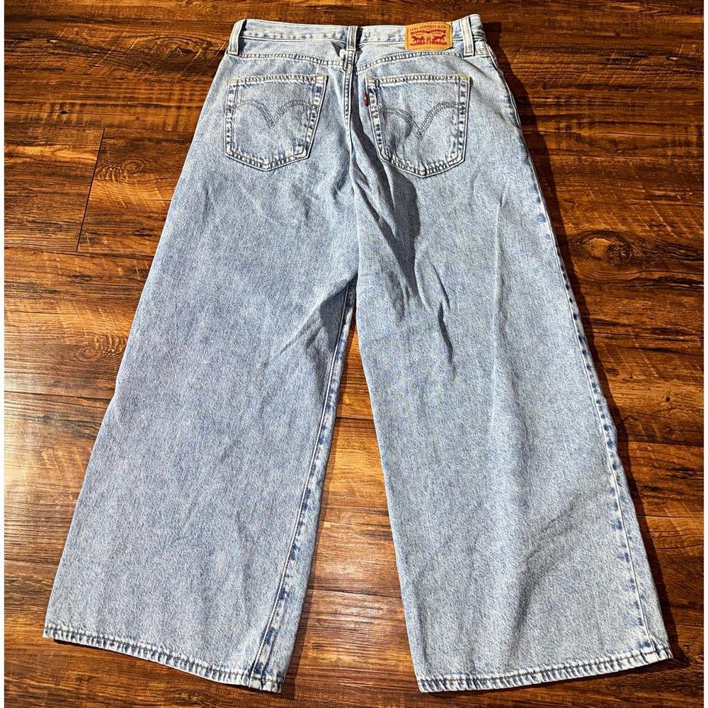 Levi's Women's Middy Wide Leg Ankle Cropped Blue Jeans Size 27